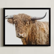 "Carl" - Art Print in Brown by Jennifer Morrow - Framed