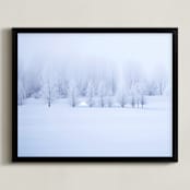 "Winter's Solitude" - Art Print in Purple Ice by Leslie Le Coq - Framed