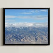 "From the Sky" - Art Print in mountain sky blue by Jeff Vilkin - Framed
