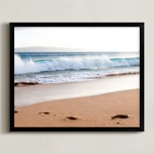 "Walk to the Waves on MacKena" - Art Print in Beach Blue Sky by Mary Ann Glynn-Tusa - Framed