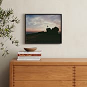 "Lookout" - Art Print in Sea Blue by Christian Florin - In a Room