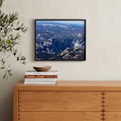 "Yosemite Valley from 14,000 Feet" - Art Print in Granite green by Jeff Vilkin - In a Room