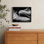 "Footballer" - Art Print in Black and White by Jennifer Mckinnon Richman - In a Room