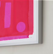 "Modern colors" - Art Print in Vibrant Red by Marta Crea - Frame Close-up