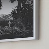 "Forgotten garden" - Art Print in Black by Romain - Frame Close-up