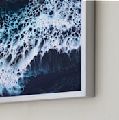 "Crash II" - Art Print in Deep Blue by Christa Dominguez - Frame Close-up