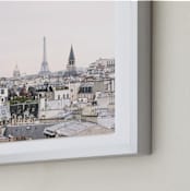 "French Dreams" - Art Print in Hazy Gray by Annie Montgomery - Frame Close-up