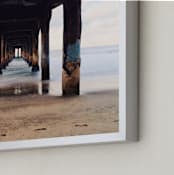 "Shoot the Pier" - Art Print in Light Sand by Christian Florin - Frame Close-up