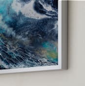 "Oceana" - Art Print in Ocean Blue by Alice Lin - Frame Close-up