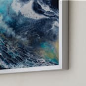 "Oceana" - Art Print in Ocean Blue by Alice Lin - Frame Close-up