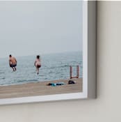 "August" - Art Print in Lake Blue by Kaitlin Rebesco - Frame Close-up
