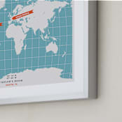 "You are Here" - Personalized Art Print in Ocean by Michelle Roman - Frame Close-up