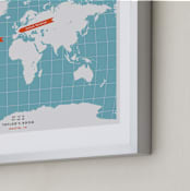 "You are Here" - Personalized Art Print in Ocean by Michelle Roman - Frame Close-up