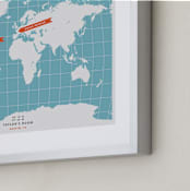 "You are Here" - Personalized Art Print in Ocean by Michelle Roman - Frame Close-up
