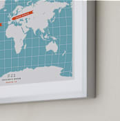 "You are Here" - Personalized Art Print in Ocean by Michelle Roman - Frame Close-up