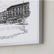 "North Beach 1" - Art Print in Black by IMG_101 - Frame Close-up