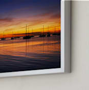"Sunset Bay" - Art Print in Sunset Orange by Mark Kirby - Frame Close-up