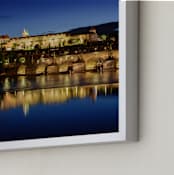 "Blue Prague" - Art Print in Sunset Blue by Mark Kirby - Frame Close-up