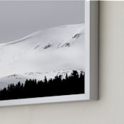 "Fresh Tracks" - Art Print in Winter Black and White by Christina Flowers - Frame Close-up