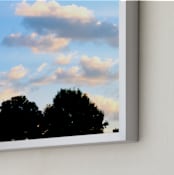"Treetops" - Art Print in Sky Blue by Hannah Graham - Frame Close-up