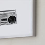 "say anything" - Art Print in black and white by Leanne Friedberg - Frame Close-up