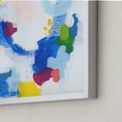 "Colibri" - Art Print in Bright Blue by Sarah Finkel - Frame Close-up
