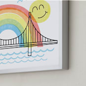 "Rainbows & Sunshine" - Art Print in Rainbow by Jessie Steury - Frame Close-up