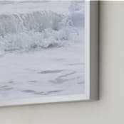 "Coastal Cream I" - Art Print in Coastal Whites by Charlotte Mello Stevenson - Frame Close-up