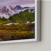 "Dreamy Morning, Paradise, WA" - Art Print in rainier purple by Abby Ehntholt - Frame Close-up