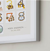 "Let's Count" - Personalized Art Print in Latte by Bella Expressions-Linda Birtel - Frame Close-up