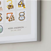 "Let's Count" - Personalized Art Print in Latte by Bella Expressions-Linda Birtel - Frame Close-up
