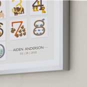 "Let's Count" - Personalized Art Print in Latte by Bella Expressions-Linda Birtel - Frame Close-up