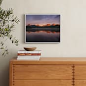 "Dawn Breaking, Little Redfish Lake, ID" - Art Print in Pink Dawn by Abby Ehntholt - In a Room