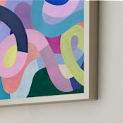 "Tangled" - Art Print in Pastel Pink by melanie mikecz - Frame Close-up