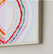 "Great with Agate No 1" - Art Print in HOT PINK by HAPI ART - Frame Close-up