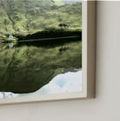 "Green Reflections Connemara Ireland" - Art Print in moss green by Eva Marion - Frame Close-up