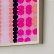 "Still Not Scared" - Art Print in Magenta by HAPI ART - Frame Close-up