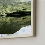 "Green Reflections Connemara Ireland" - Art Print in moss green by Eva Marion - Frame Close-up