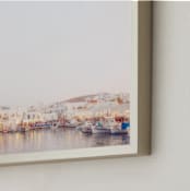 "Evening in Greece" - Art Print in Grecian Slate by Gabrial Reising - Frame Close-up