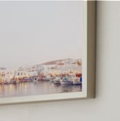 "Evening in Greece" - Art Print in Grecian Slate by Gabrial Reising - Frame Close-up