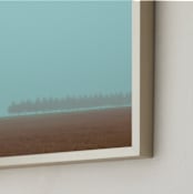 "Shrouded Trees" - Art Print in Dusty Cyan by Gabrial Reising - Frame Close-up