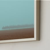 "Shrouded Trees" - Art Print in Dusty Cyan by Gabrial Reising - Frame Close-up