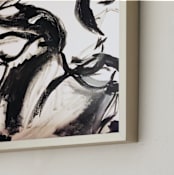 "Friends on the Farm" - Art Print in Blackened by Holly Royval - Frame Close-up