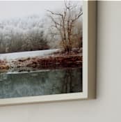 "The River laid dreaming" - Art Print in Dusty Jade by Eva Marion - Frame Close-up