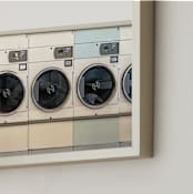 "at the laundromat" - Art Print in isabelline by Maja Cunningham - Frame Close-up