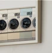 "at the laundromat" - Art Print in isabelline by Maja Cunningham - Frame Close-up