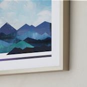 "Mountain Ridges" - Art Print in Mountain Blue by AlisonJerry - Frame Close-up