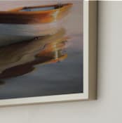 "Peaceful Morning" - Art Print in Warm Water Mauve by Cindy Gillett - Frame Close-up