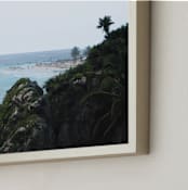 "The Coast" - Art Print in Turquoise by Kelsey McNatt - Frame Close-up