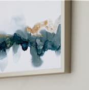 "Fractured Horizon 1" - Art Print in Ocean by Melanie Severin - Frame Close-up